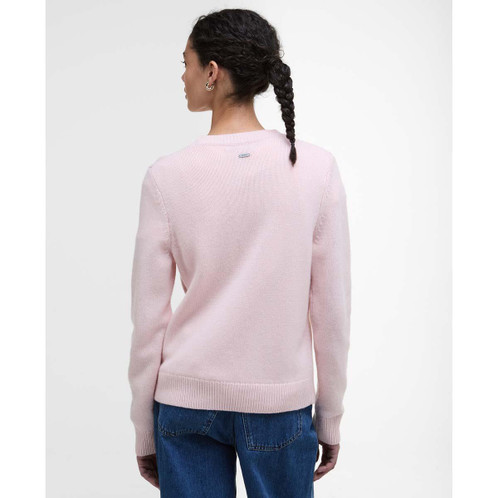 Pink Blush Barbour Womens Woodhouse Knitted Jumper Back