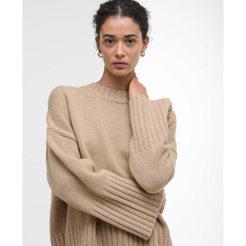 Pale Camel Barbour Womens Sophia Knitted Jumper Front