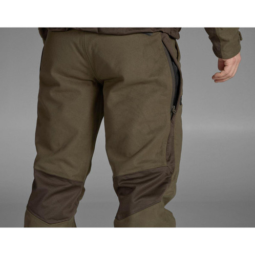 Pine Green Seeland Mens Climate Hybrid Waterproof Trousers Back Detail