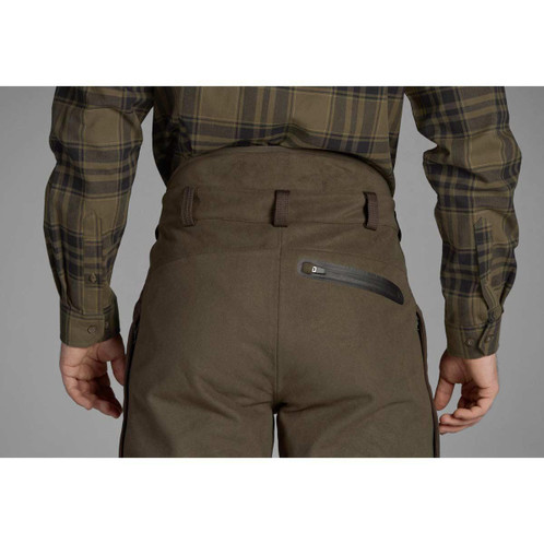 Pine Green Seeland Mens Climate Hybrid Waterproof Trousers Back Pocket