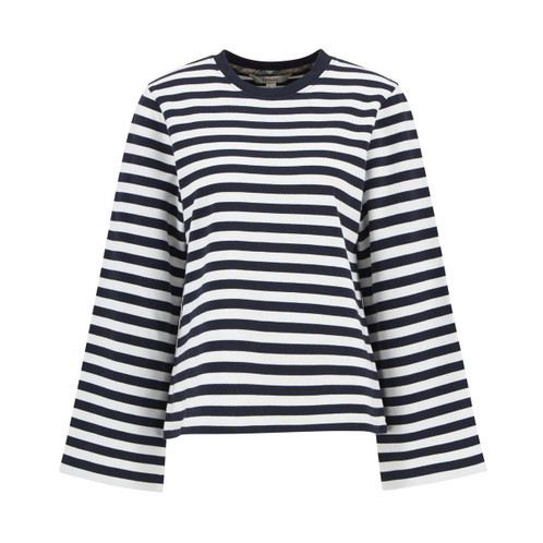 Dark Navy Stripe Barbour Womens Robyn Sweatshirt