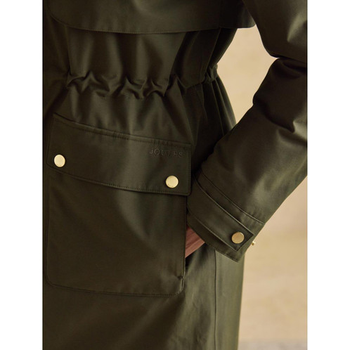Rosemary Green Joules Womens Warmwell Fleece Lined Raincoat Pocket