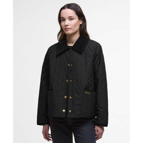 Black/Ancient Barbour Womens Anise Quilted Jacket front