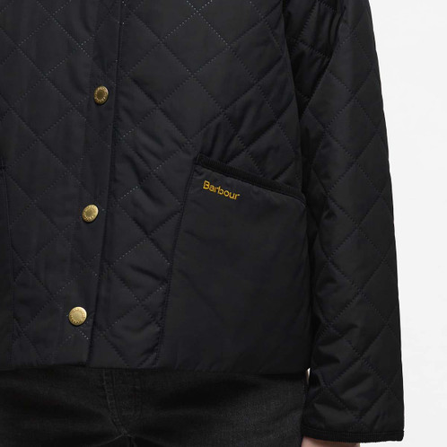 Black/Ancient Barbour Womens Anise Quilted Jacket pocket