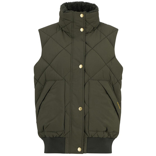 Olive/Ancient Tartan Barbour Womens Becky Puffer Gilet