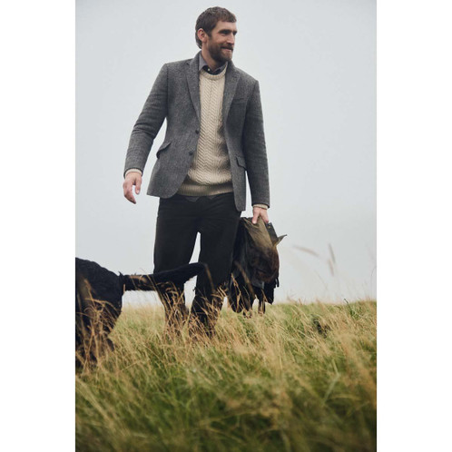 Grey Barbour Mens Firth Moons Herringbone Blazer lifestyle2