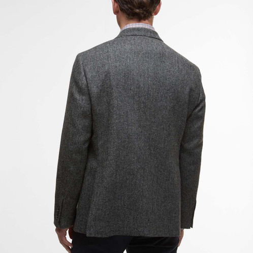 Grey Barbour Mens Firth Moons Herringbone Blazer back