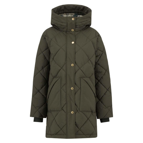 Olive/Ancient Tartan Barbour Womens Kailyn Puffer Jacket
