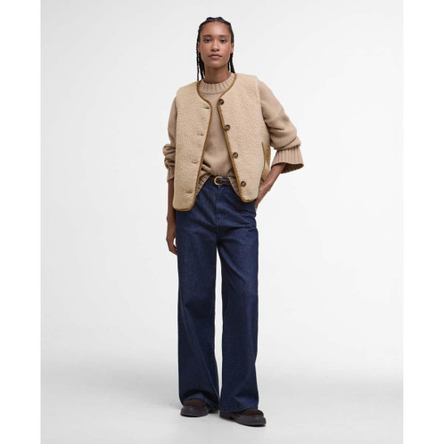 Natural Barbour Womens Luciana Fleece Gilet full