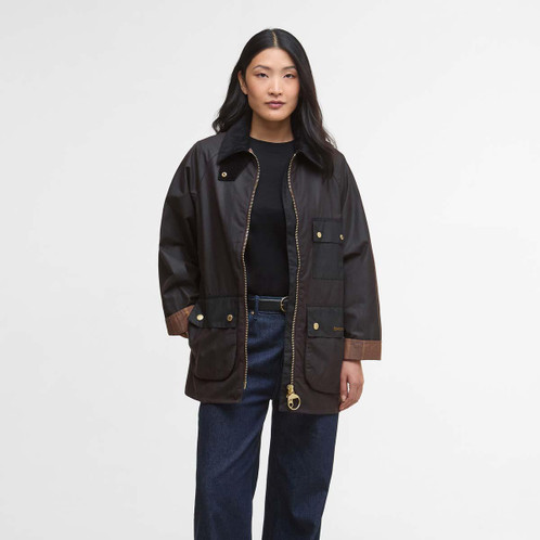 Rustic/Ancient Tartan Barbour Womens Luella Wax Jacket full