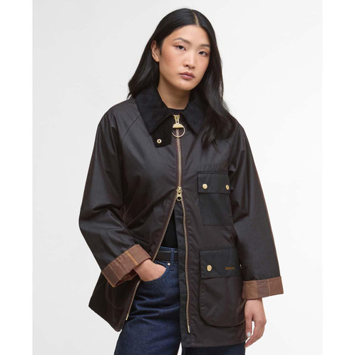 Rustic/Ancient Tartan Barbour Womens Luella Wax Jacket front
