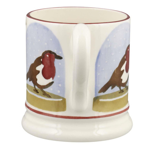 Emma Bridgewater Robin Snow Globe 1/2 Pint Mug back