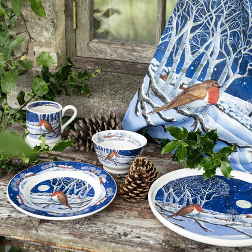 Emma Bridgewater Midnight Robin Flat Serving Plate LS