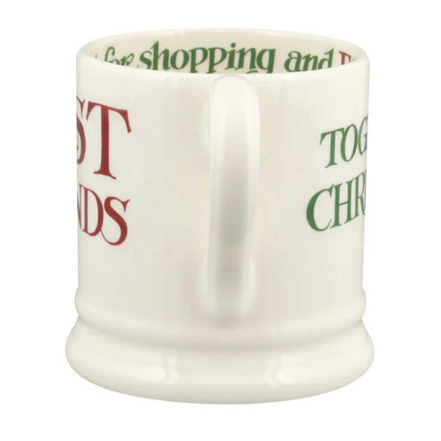 Emma Bridgewater Christmas Toast Best Of Friends 1/2 Pint Mug BACK