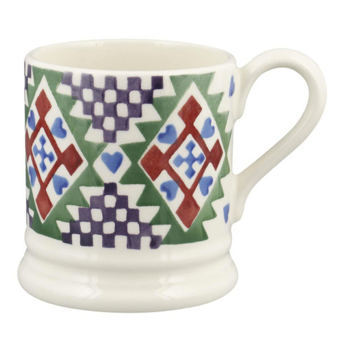 Emma Bridgewater Christmas Quilt Set of 2 1/2 Pint Mugs right