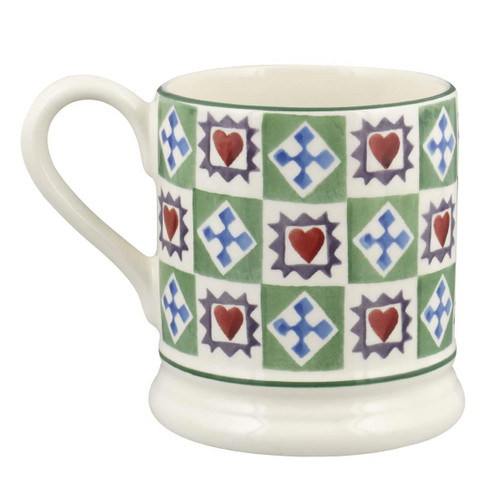 Emma Bridgewater Christmas Quilt Set of 2 1/2 Pint Mugs side2