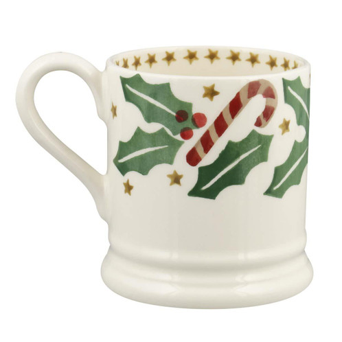 Emma Bridgewater Candy Canes 1/2 Pint Mug side