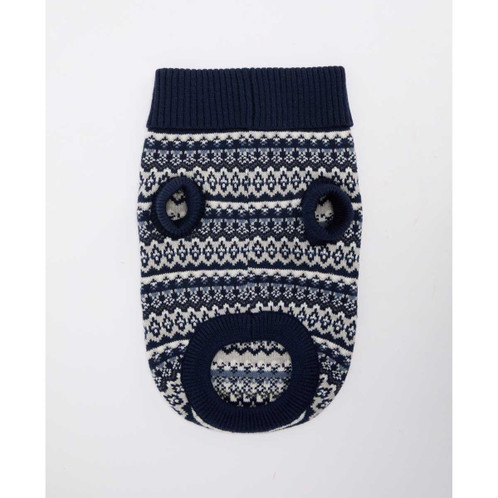 Navy Barbour Marlow Fair Isle Dog Jumper underneath