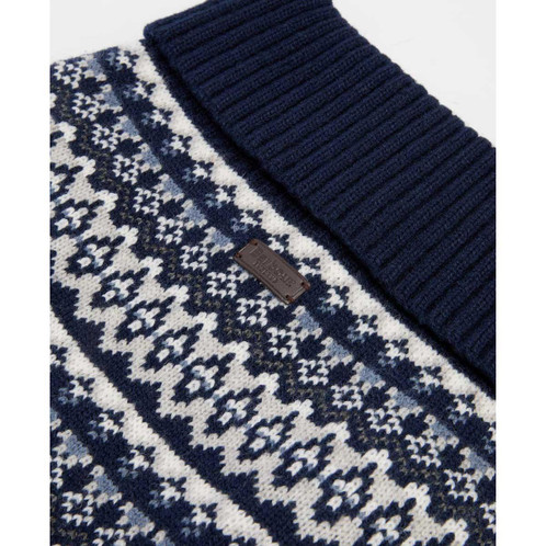Navy Barbour Marlow Fair Isle Dog Jumper badge