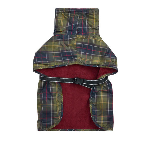 Classic Tartan Barbour Tartan Dog Drying Robe underneath