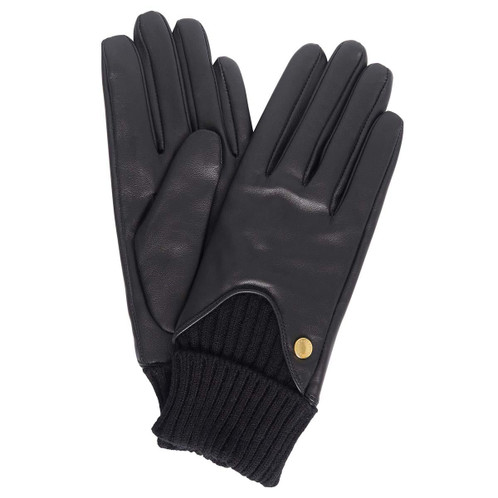 Black Barbour Womens Deanna Leather Gloves