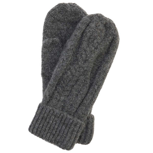 Grey Barbour Womens Elsdon Knitted Mittens