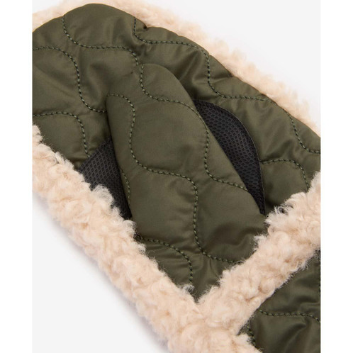 Olive Barbour Womens Marnie Waterproof Mittens underneath