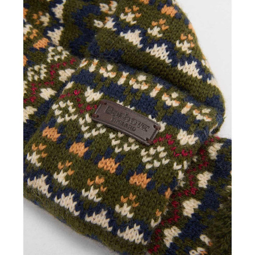 Olive Barbour Marlow Fair Isle Dog Scarf badge
