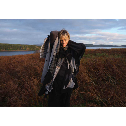 Charcoal Barbour Womens Melody Scarf scenic