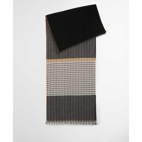 Charcoal Barbour Womens Melody Scarf folded