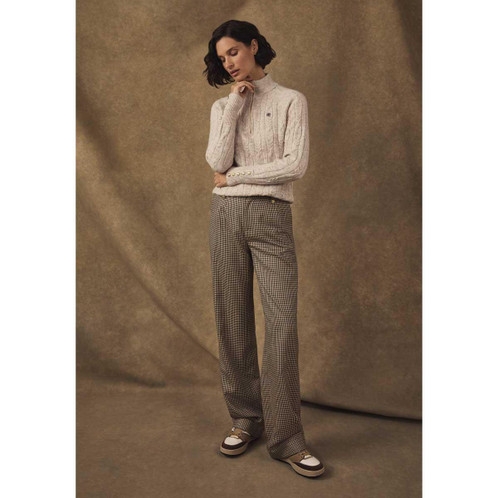 Barley Holland Cooper Womens Bridget Quarter Zip Knit Jumper Lifestyle