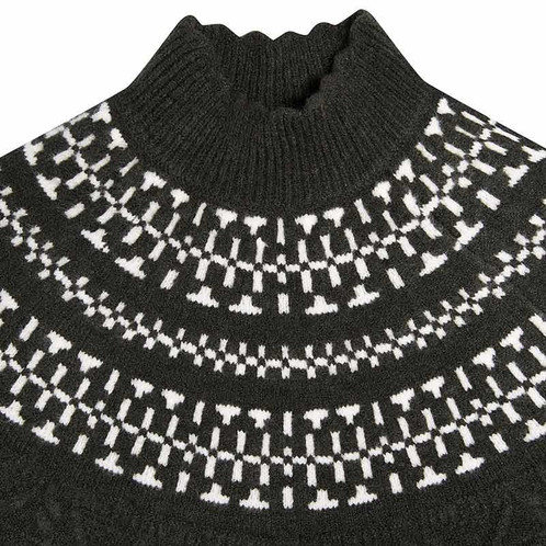 Forest Green Holland Cooper Womens Elodie Roll Neck Knit Jumper Neckline Detail