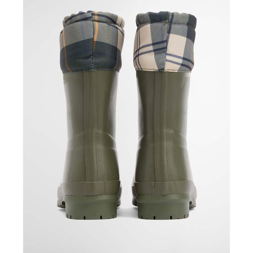 Olive/Ancient Tartan Barbour Womens Mowbray Mid Welly back