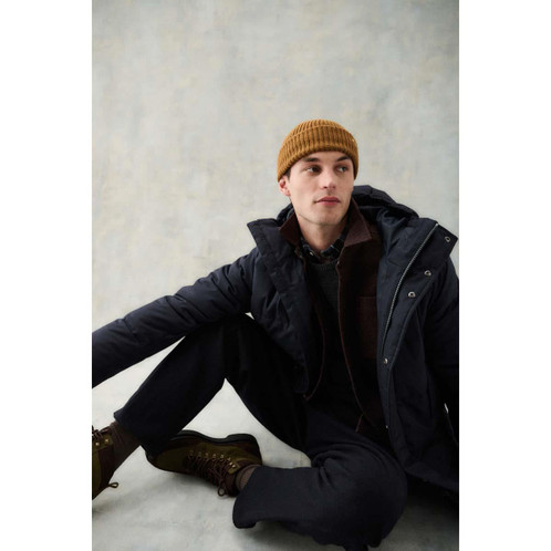 Olive Nubuck Barbour Mens Sidwood Hiking Boot on model sat