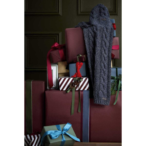 Navy Barbour Mens Jesmond Beanie and Scarf Gift Set Lifestyle