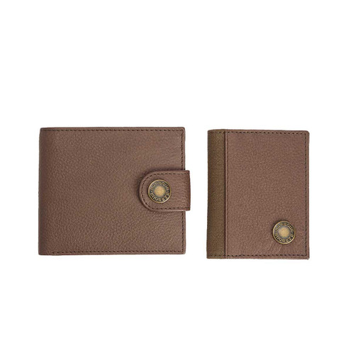 Brown Barbour Mens Padbury Leather Gift Set