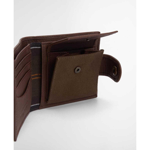 Brown Barbour Mens Padbury Leather Gift Set coin pouch