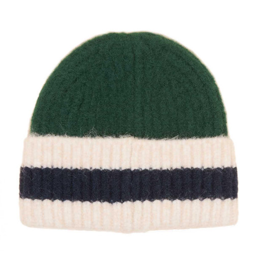 Green/Blue Joules Womens Popley Stripe Hat Back