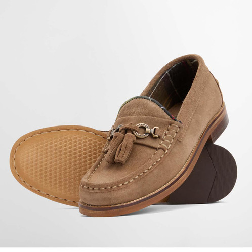 Taupe Suede Barbour Womens Jen Loafer Sole