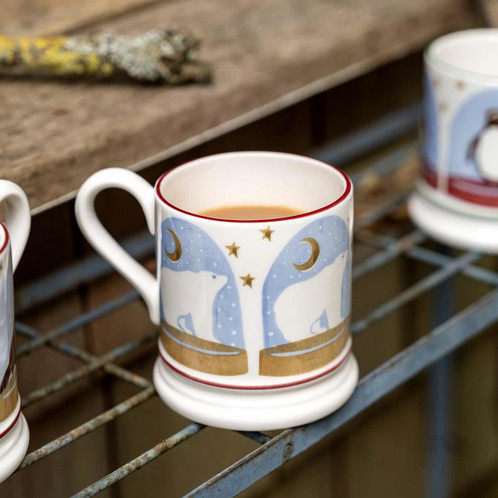 Emma Bridgewater Polar Bear Snow Globe 1/2 Pint Mug LS