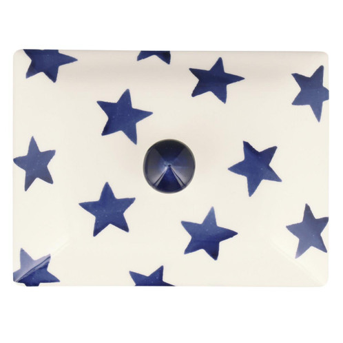 Emma Bridgewater Blue Star Small Butter Dish Top