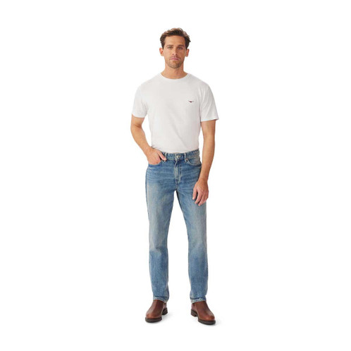 Roughout Indigo R.M. Williams Mens Loxton Jean On Model