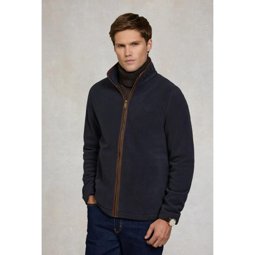Ink Navy Holland Cooper Mens Country Fleece Jacket On model