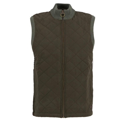 Olive Barbour Mens Shoveler Knitted Gilet
