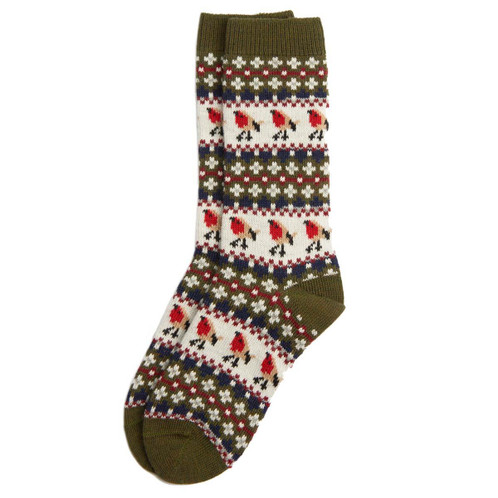 Olive Barbour Womens Robin Fair Isle Sock