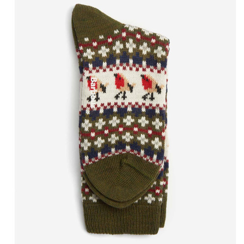 Olive Barbour Womens Robin Fair Isle Sock back
