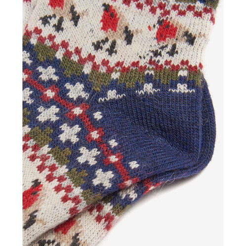 Navy Barbour Womens Robin Fair Isle Sock sole