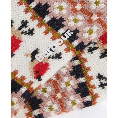 Pink Barbour Womens Robin Fair Isle Sock detail
