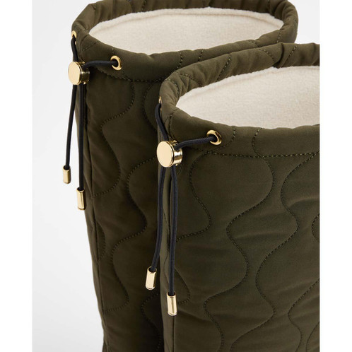 Olive/Black Barbour Womens Marnie Quilted Tall Welly top