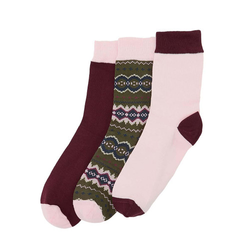 Barbour Womens Helen Fair Isle Sock Gift Set front